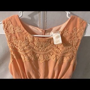 Retro sleeveless Coral dress